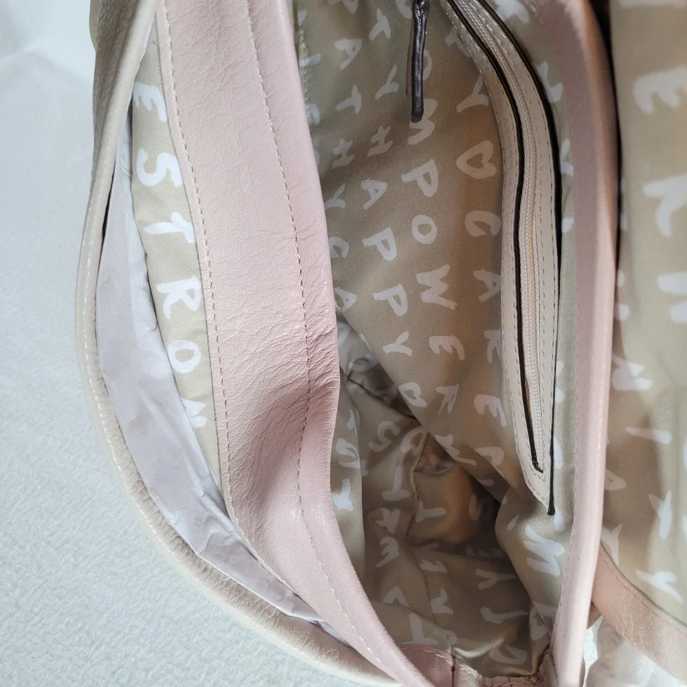 Aimee Kestenberg Womens Leather Convertible Chain Strap Shoulder Bag Pink Ombre